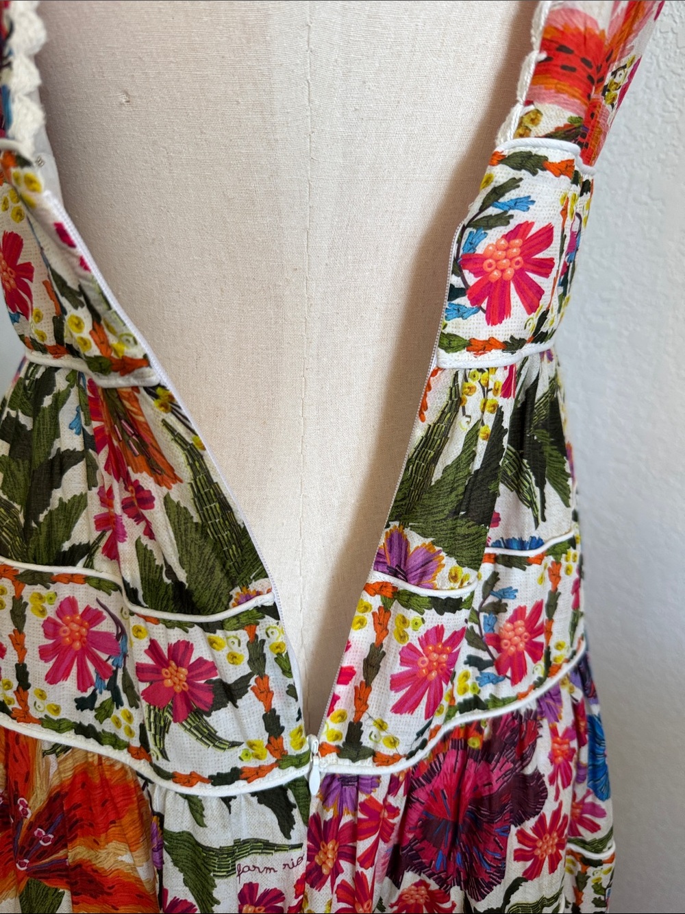 FARM Rio Tropical Yard Sleeveless Midi Dress - size Small - Picture 8 of 9